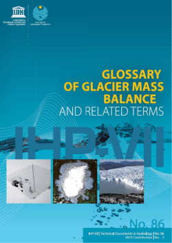 Glossary of glacier mass balance and related terms