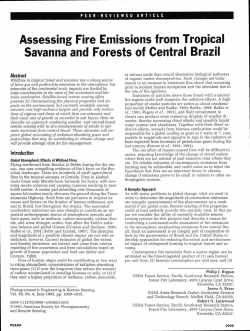 Assessing Fire Emissions from Tropical Savanna and