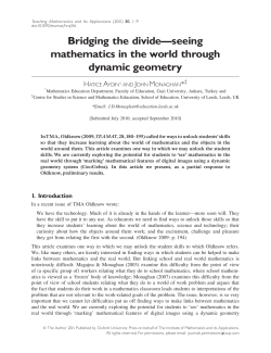 Bridging the divide&ccedil;seeing mathematics in the world through