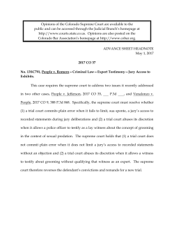 The Supreme Court of the State of Colorado