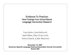 Evidence To Practice: New Findings from School-Based