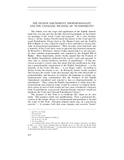 the eighth amendment, proportionality