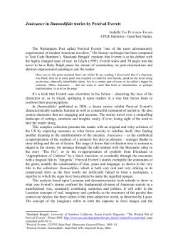 Jouissance in damnedifido stories by Percival Everett