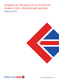 estimate of the value of elt to the uk`s towns, cities