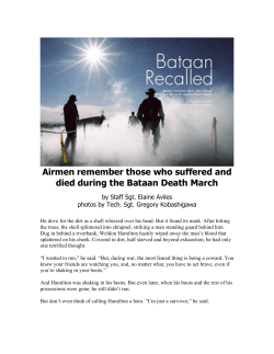 Airmen remember those who suffered and died during the Bataan