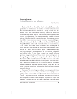 Dante`s Inferno: Critical Reception and Influence
