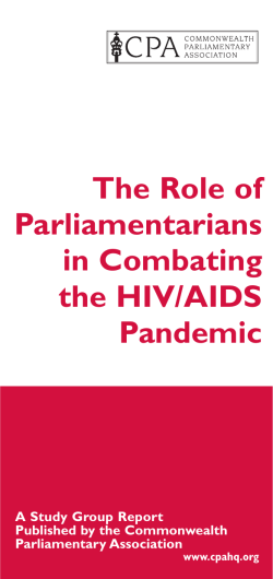 The Role of Parliamentarians in Combating the HIV/AIDS Pandemic