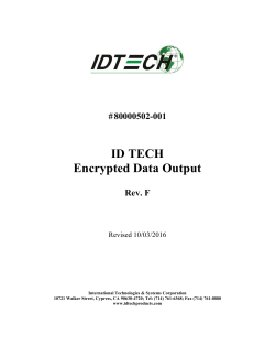 80000502-001-F ID TECH Encrypted Data Output Formats