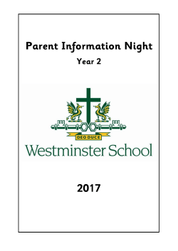 Parent Information Booklet - Community