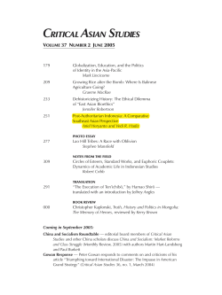 Post-Authoritarian Indonesia