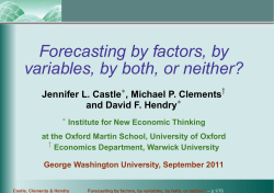 Forecasting by factors, by variables, by both, or neither?