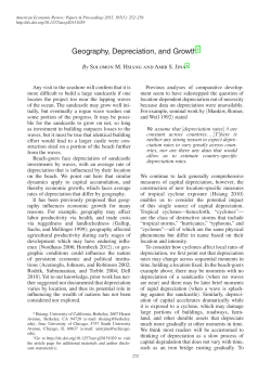 Geography, Depreciation, and Growth