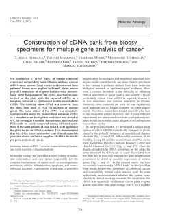 Construction of cDNA bank from biopsy
