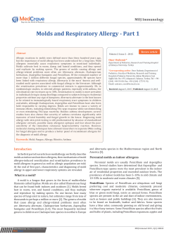 Molds and Respiratory Allergy - Part 1
