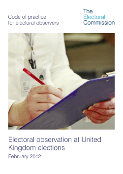 Electoral observation at United Kingdom elections