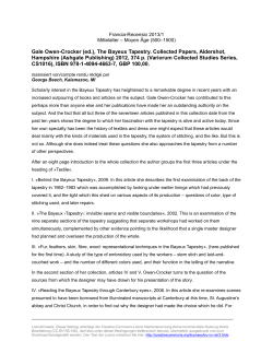 Gale Owen-Crocker (ed.), The Bayeux Tapestry