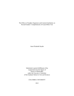 The Effects of Graphic Organizers and Content