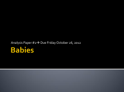 Analysis Paper #2&rarr; Due Friday October 26, 2012