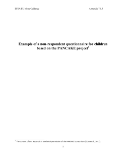 Example of a non-respondent questionnaire for children based on