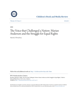 Marian Anderson and the Struggle for Equal Rights
