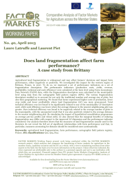 Does land fragmentation affect farm performance?
