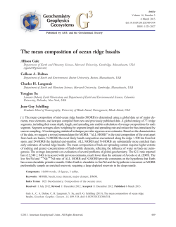The mean composition of ocean ridge basalts