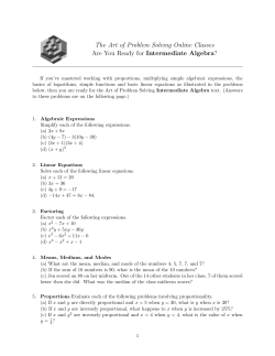 Intermediate Algebra