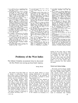 Prehistory of the West Indies