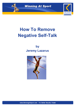 How To Remove Negative Self-Talk