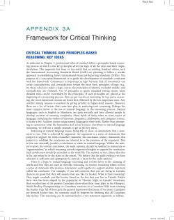 Framework for Critical Thinking