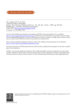 How Indians Got to be Red