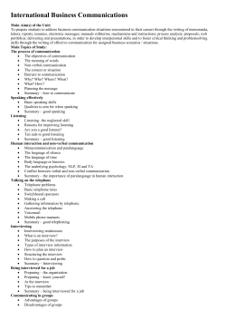 International Business Communications