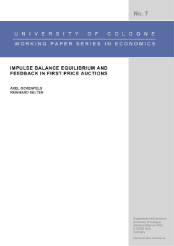 Impulse Balance Equilibrium and Feedback in First Price Auctions