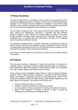 Conflict of Interest Policy