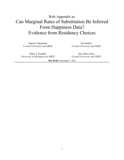 Can Marginal Rates of Substitution Be Inferred From Happiness
