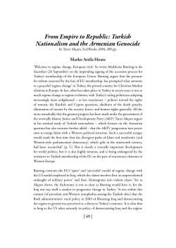 From Empire to Republic: Turkish Nationalism and the Armenian