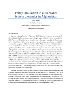 Policy Simulation in a Warzone