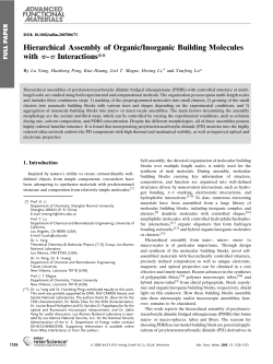 Hierarchical Assembly of Organic/Inorganic Building Molecules with