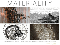Materiality (four-man exhibition) - September 2014
