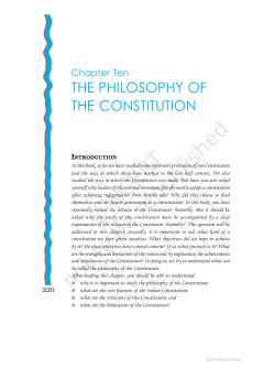 the philosophy of the constitution