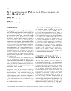 ICT Leapfrogging Policy and Development in the Third World