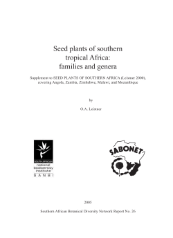 Seed plants of southern tropical Africa: families and genera