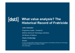 What value analysis? The Historical Record of Fratricide