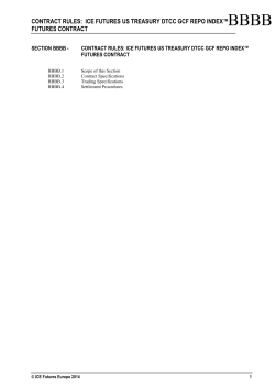 contract rules: ice futures us treasury dtcc gcf repo index&trade; futures