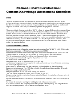 Content Knowledge Assessment Exercises