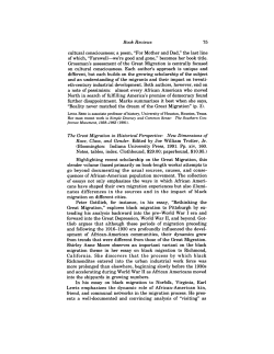 Book Reviews The Great Migration in Historical