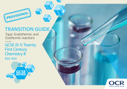 Endothermic and exothermic reactions - Transition guide