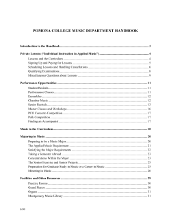 Music Department Handbook