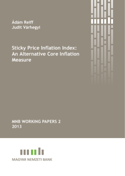 Sticky Price Inflation Index: An Alternative Core Inflation