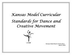 Kansas Model Curricular Standards for Dance and Creative Movement